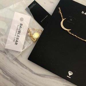 NWT baublebar pave crescent choker